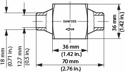 Danfoss CVH - корпус для пилотных клапанов CVH Штуцер 027F1160  - Вид №4