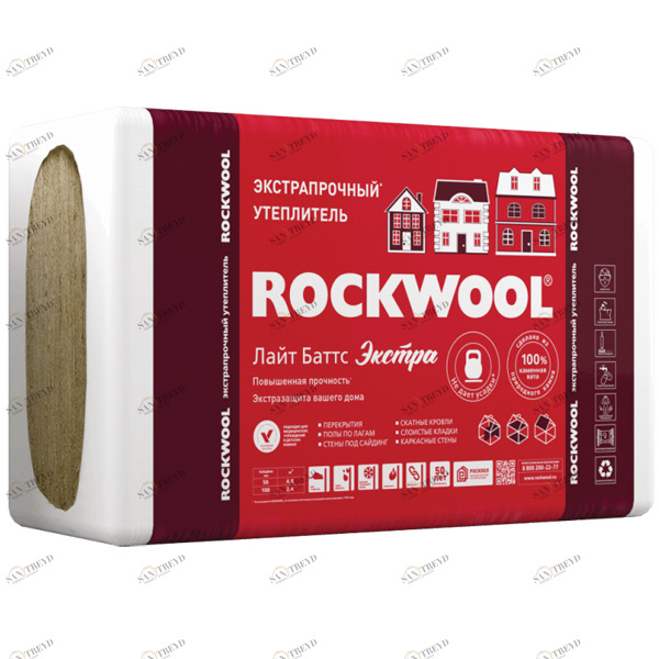 Утеплитель Rockwool Лайт Баттс Экстра 1000х600х100мм (2,4м2; 0,24м3) 4073