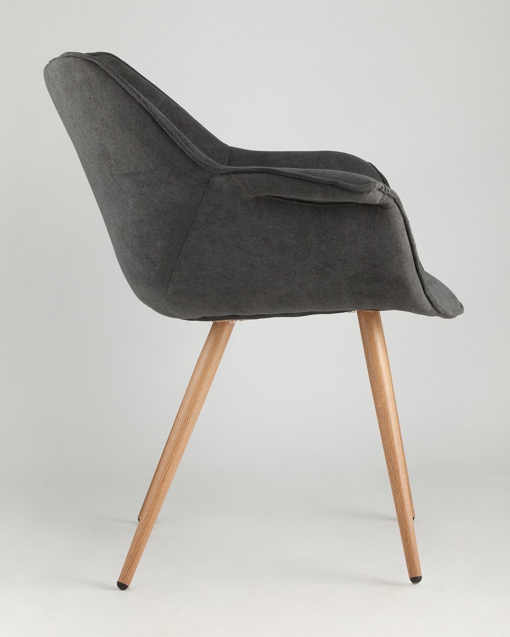 Стул с подлокотниками мягкий темно-серый "Джулиан" STOOL GROUP ДИЗАЙНЕРСКИЕ 00-3881966 Серый  - Вид №2