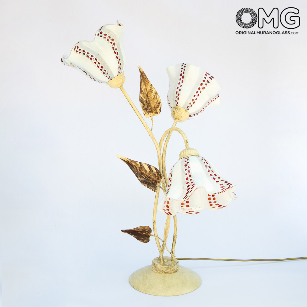 3416 ORIGINALMURANOGLASS Настольная лампа Бутон - муранское стекло OMG 25 см  - Вид №1