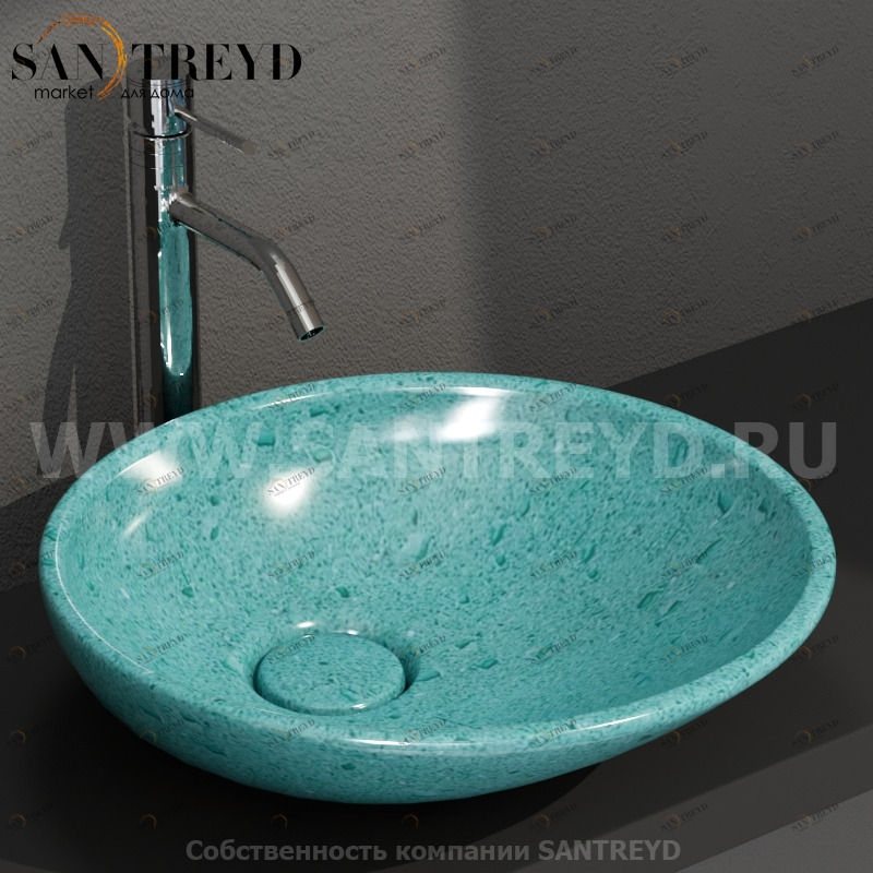 LAT50GT Накладная раковина на столешницу  круглая Ceramica Globo 