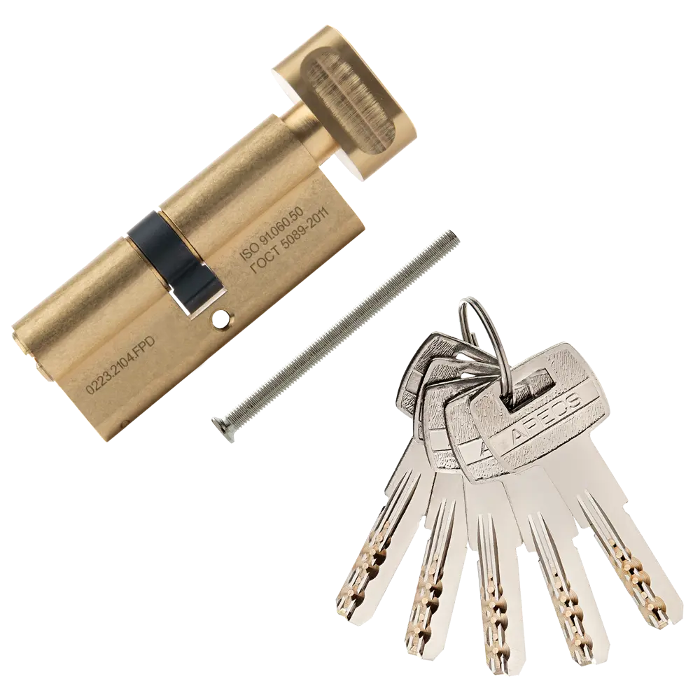 APECS Pro LM-70-C-G — цилиндровый механизм с вертушкой для металлических дверей 84168036 SM STLM-0046652 - Вид №1