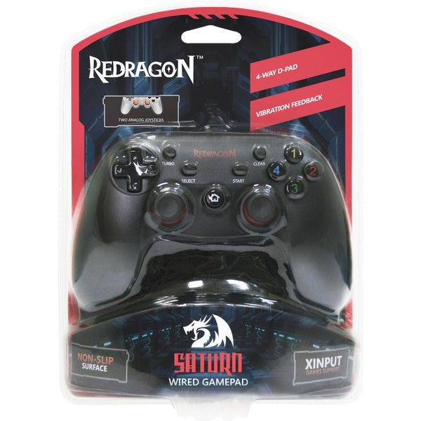 64225 проводной геймпад saturn usb xinput-ps3,12кнопок,2стика Redragon Santreyd  - Вид №2