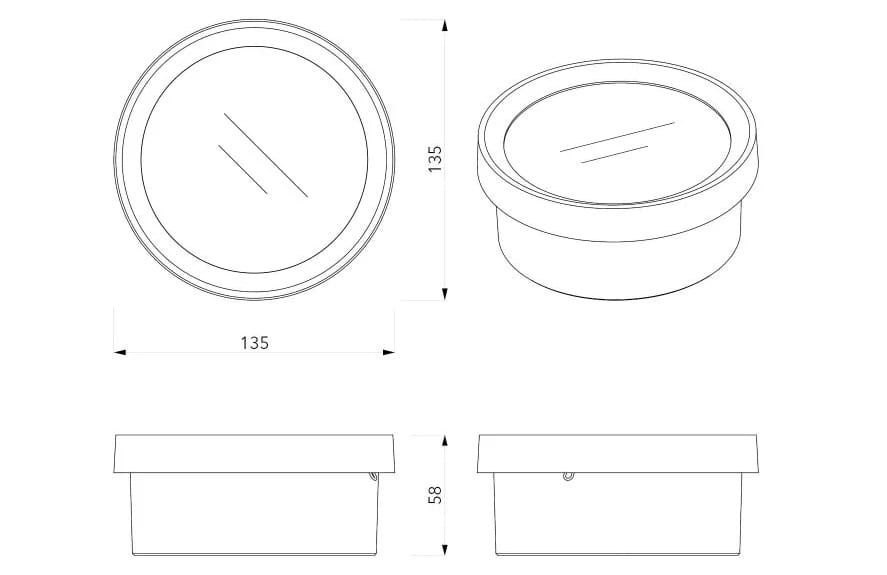 Алюминиевый настенный светильник с порошковым покрытием Genuit цвет ARCH-00001301 - Вид №4