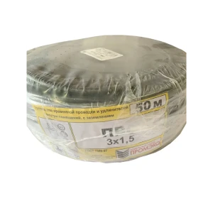 Провод Промэко ПВС 3x1.5 50 м ГОСТ цвет черный 82912138 STLM-2198258
