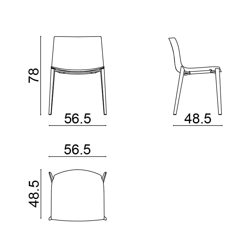 Кожаный стул Arper Catifa 53 ARCH-00110948 - Вид №3