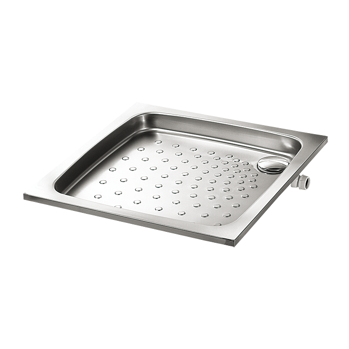 92070 Нержавеющий прессованный душевой поддон 800 x 800 x 71 мм SANELA 