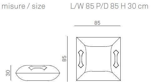 Gruppo Tomasella Квадратная подушка из ткани для пола sun-id-1408842 - Вид №2