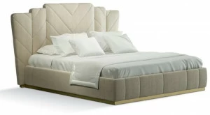 Carpanese Home Кровать king size из ткани с мягким изголовьем Contemporary 7379
