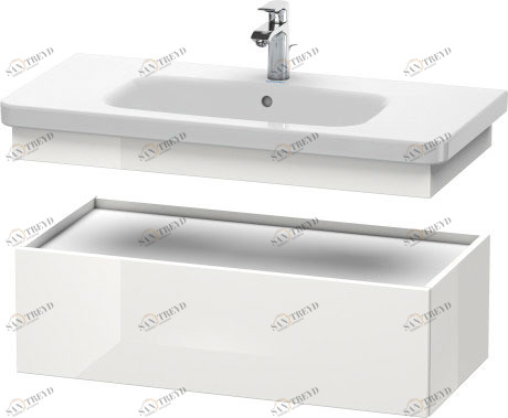 DS628202222 DuraStyle Шкафчик Белый глянцевый декор Duravit