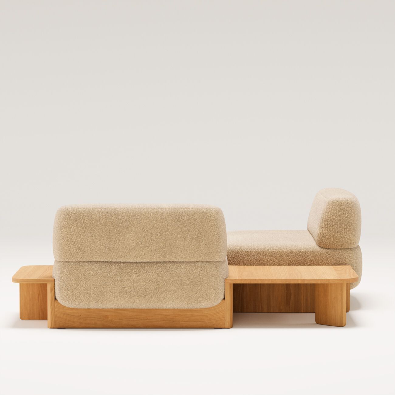 Модульный диван из ткани и дуба Wewood купол ARCH-00109421 - Вид №12