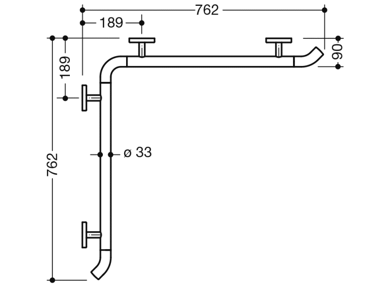 950.35.11099 душ, поручни для ванны HEWI Greifen  - Вид №2