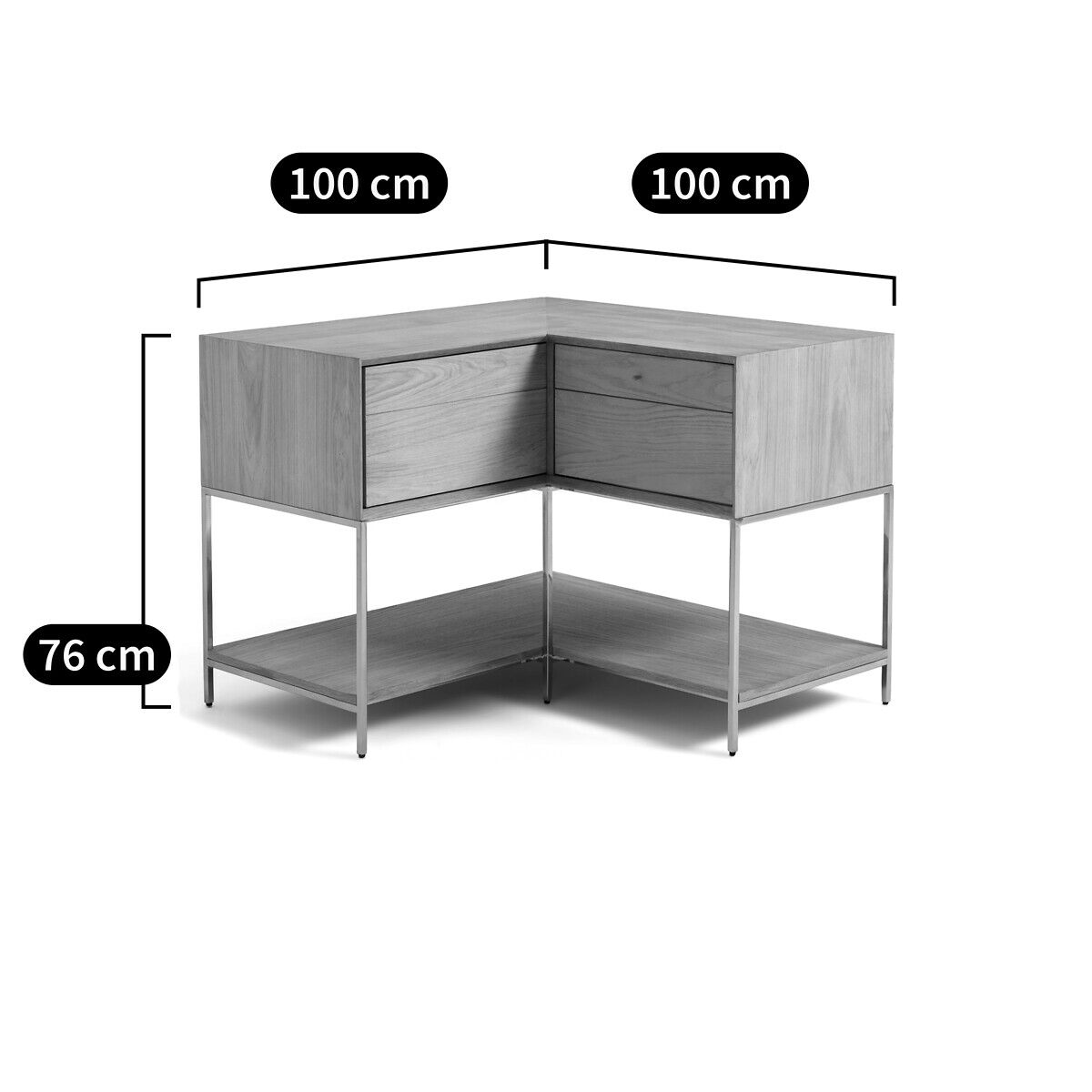 МДФ угловой стол с ящиками AMPM ZAIM ARCH-00025883 - Вид №6