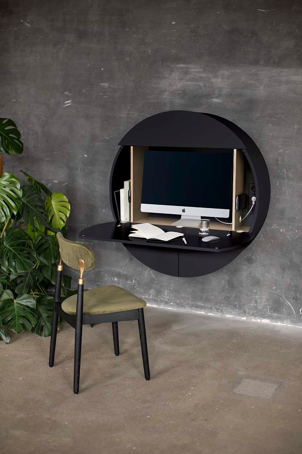 Деревянный подвесной письменный стол для ПК с откидными дверцами EMKO PILL EXTRA ARCH-00125892 - Вид №5