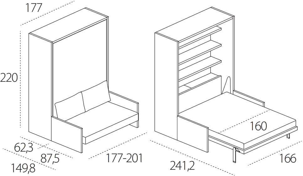 CLEI Диван-трансформер в 2-х местной ткани Penelope sun-id-1379768 - Вид №8