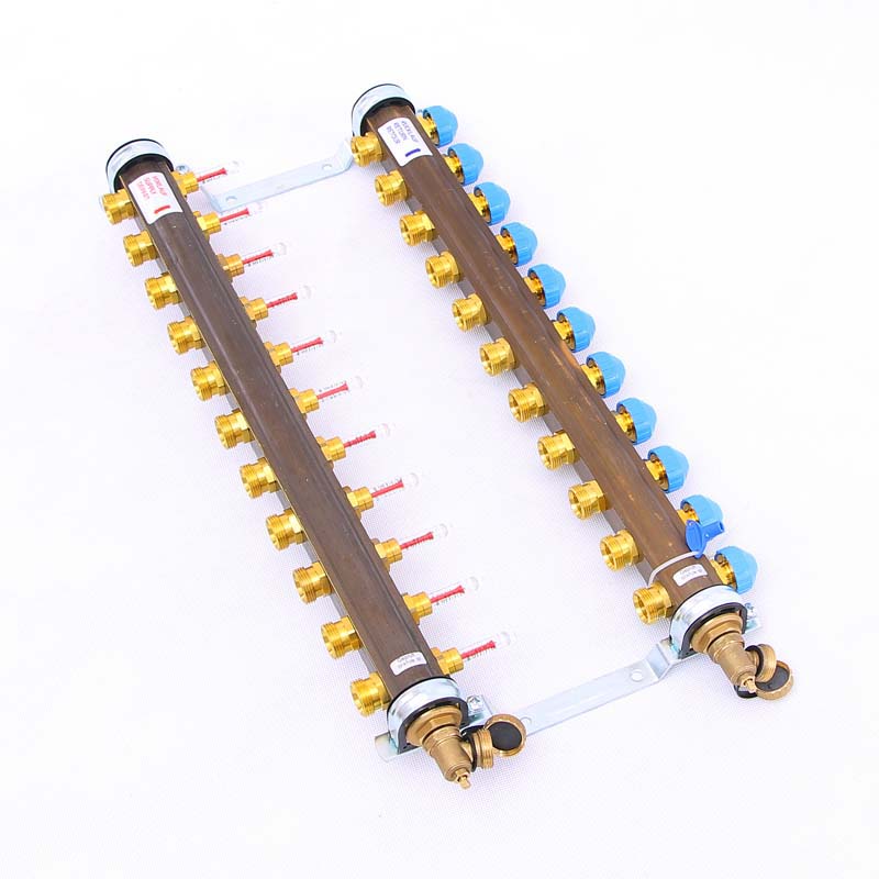 Коллекторная группа HKV/T с термостатическими вентилями и расходомерами WATTS Ind 1"x3/4"ЕК 11 выходов 10004205 - Вид №2