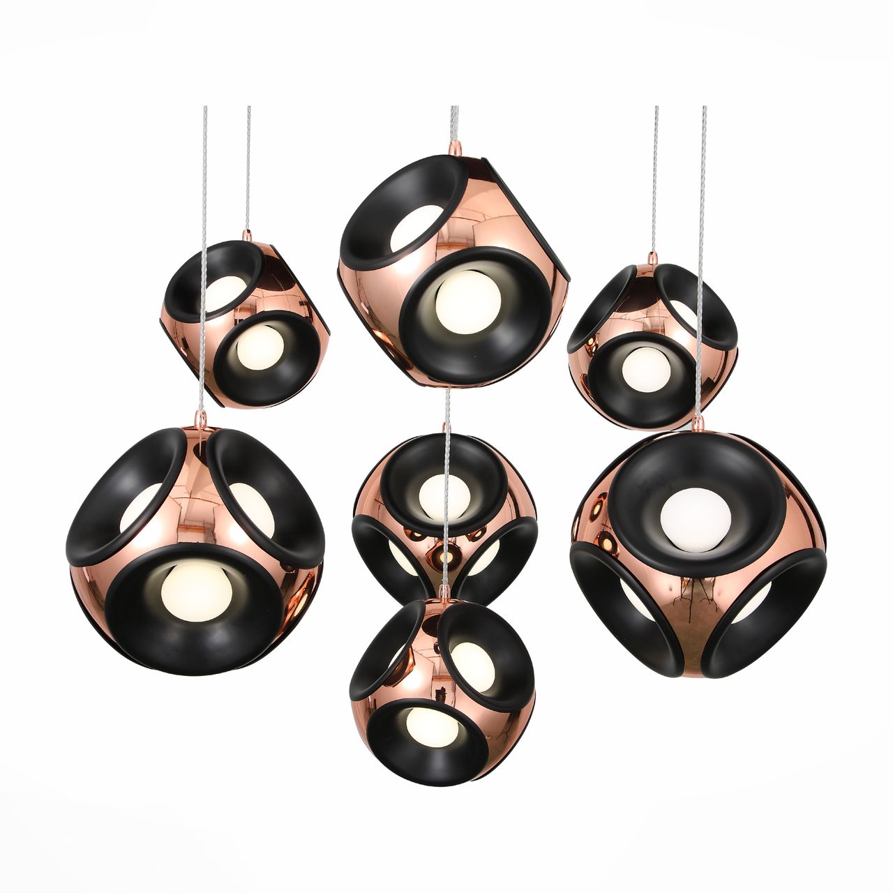 Подвесная светодиодная люстра ST Luce Cratere SL948.303.07 черная ST LUCE ДИЗАЙНЕРСКИЕ, CRATERE 109298 Черный  - Вид №2