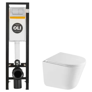 Комплект инсталляции Oli Quadra с безободковым унитазом Iddis Lahta 89445566 STLM-2113568