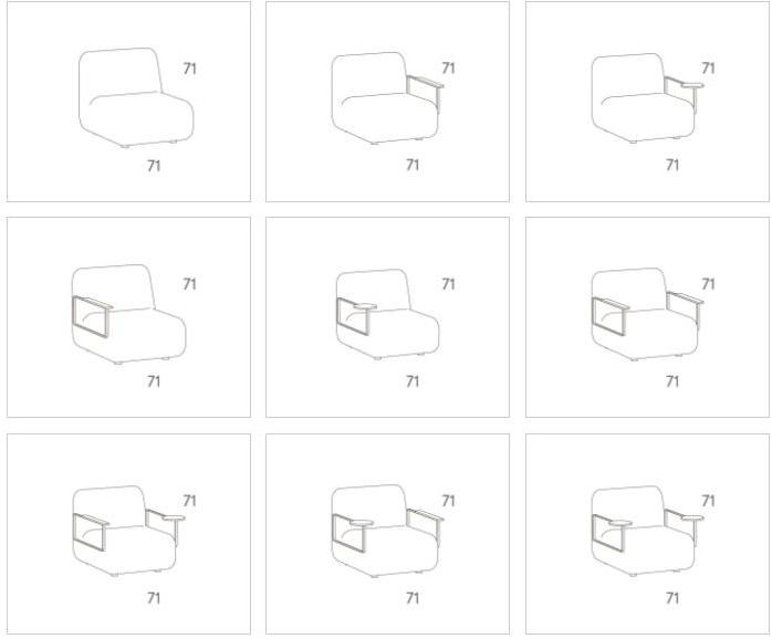 Punt Модульный диван из ткани Gin sun-id-1423505 - Вид №6