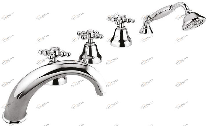 Rubinetteria Giulini Комплект для ванны на 5 отверстий с ручным душем Parigi 7360