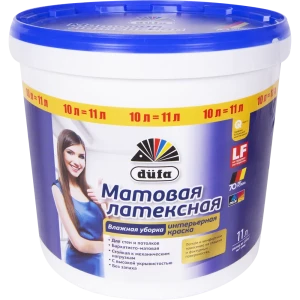 Краска водно-дисперсионная Dufa матовая латексная, 11 л