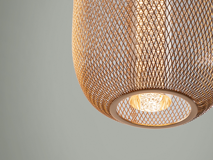 084392 Подвесной светильник 1L хром/золотой Schuller Micron  - Вид №1