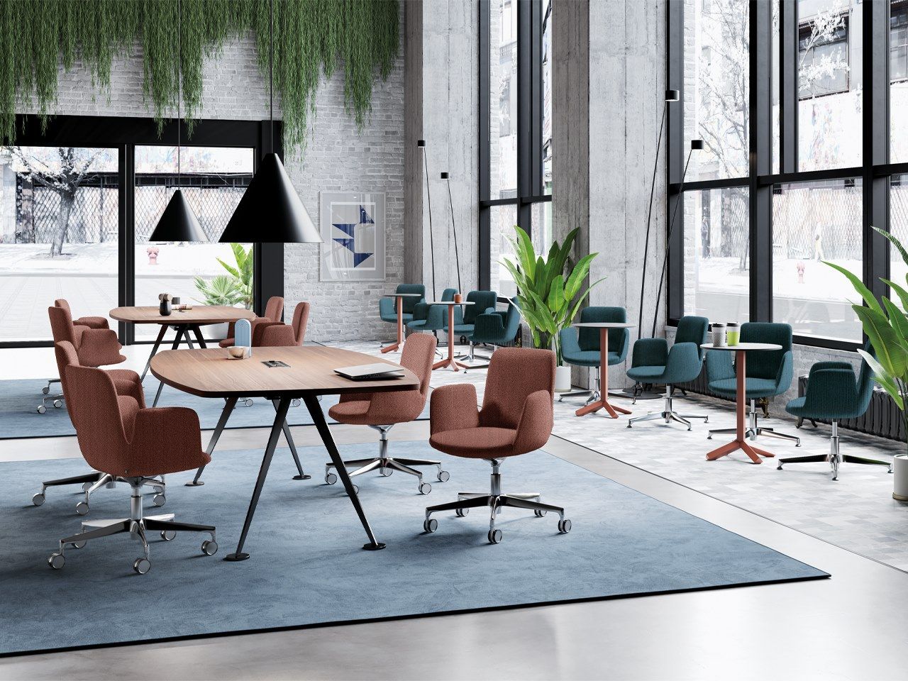 5 спиц ткань офисное кресло с подлокотниками и колесами FREZZA цветок лотоса ARCH-00135148 - Вид №4