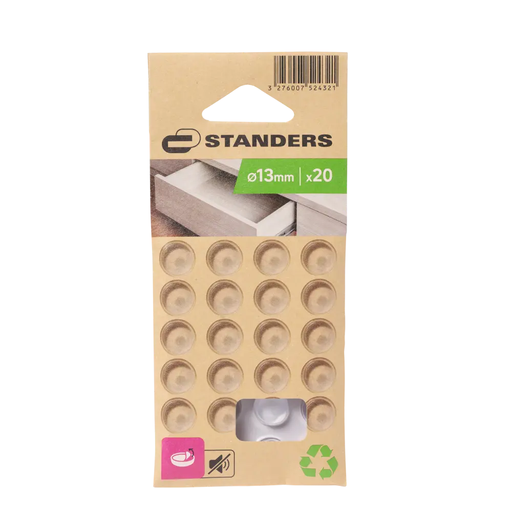 Накладки Standers 13 мм ПВХ круглые 20 шт. 85066290 STLM-2039651  - Вид №3