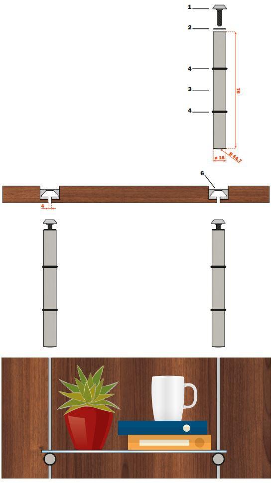 SALICE Система расстановки полок Pin sun-id-1401261 - Вид №6