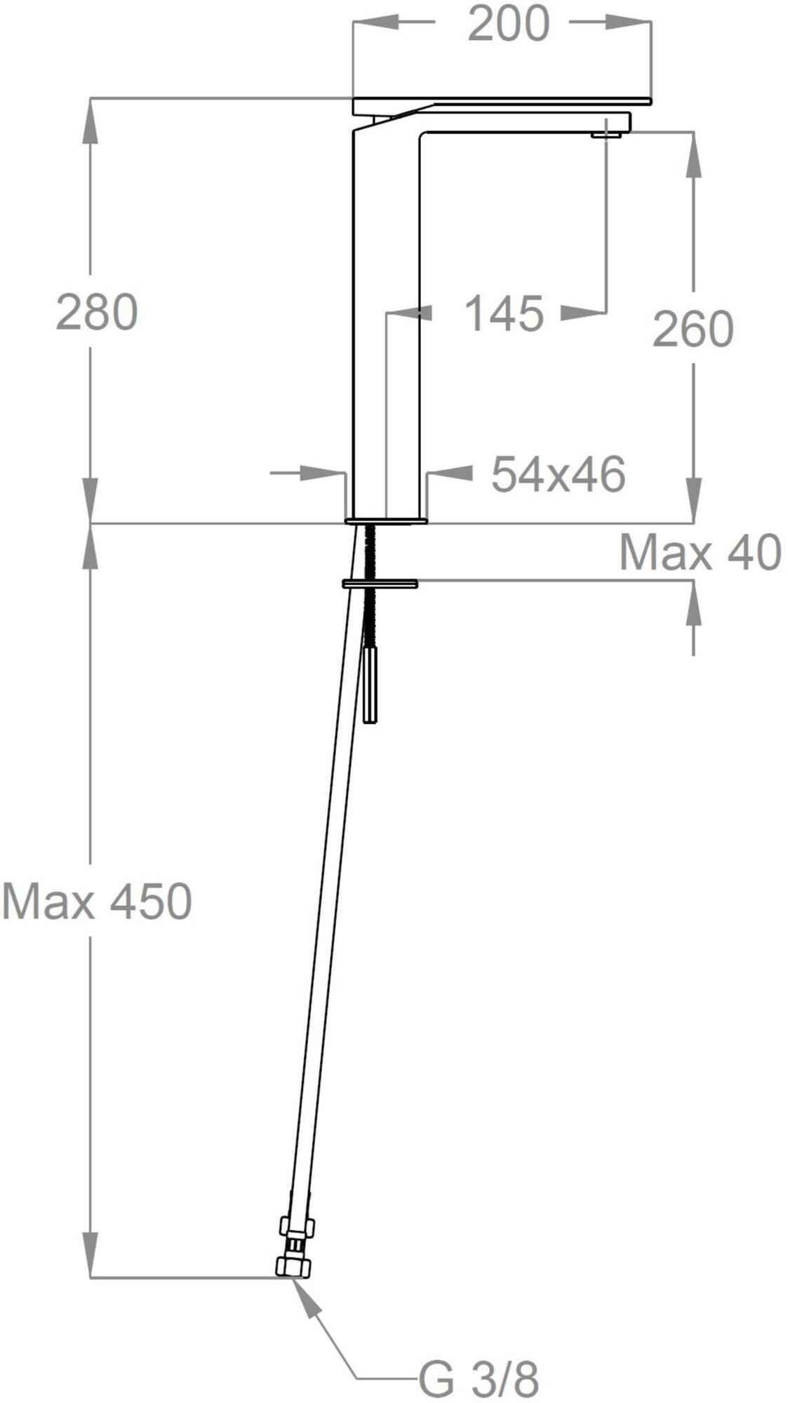 Fir Italia Смеситель для раковины, однорычажный, латунный, настольный New playone 90 9011400 - Вид №2