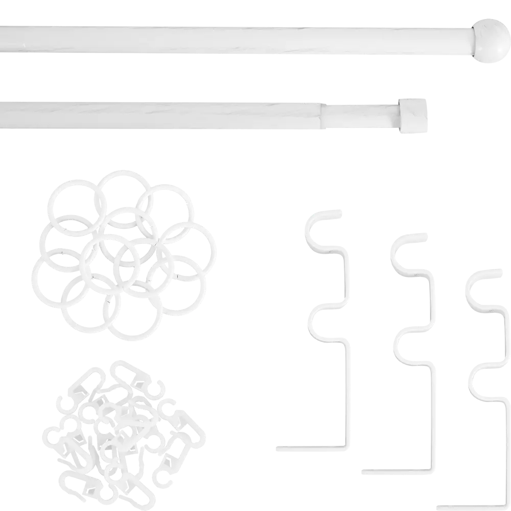 Карниз двухрядный раздвижной d19/16 мм шар 160-320 см цвет прованс ORBIS STLM-2104294 - Вид №1