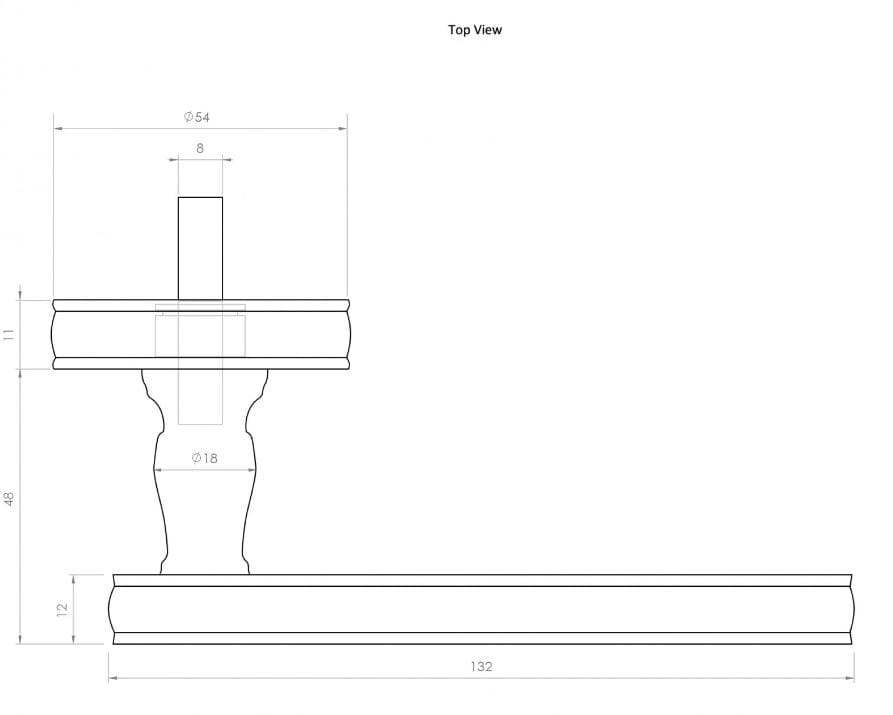 Металлическая ручка на розетке LUSSO Suffolk ARCH-00107847 - Вид №3