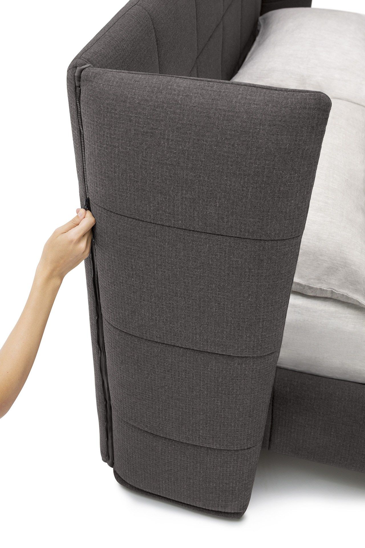 Двуспальная кровать для хранения ткани с мягким изголовьем Felis Bedstories ARCH-00113274 - Вид №14