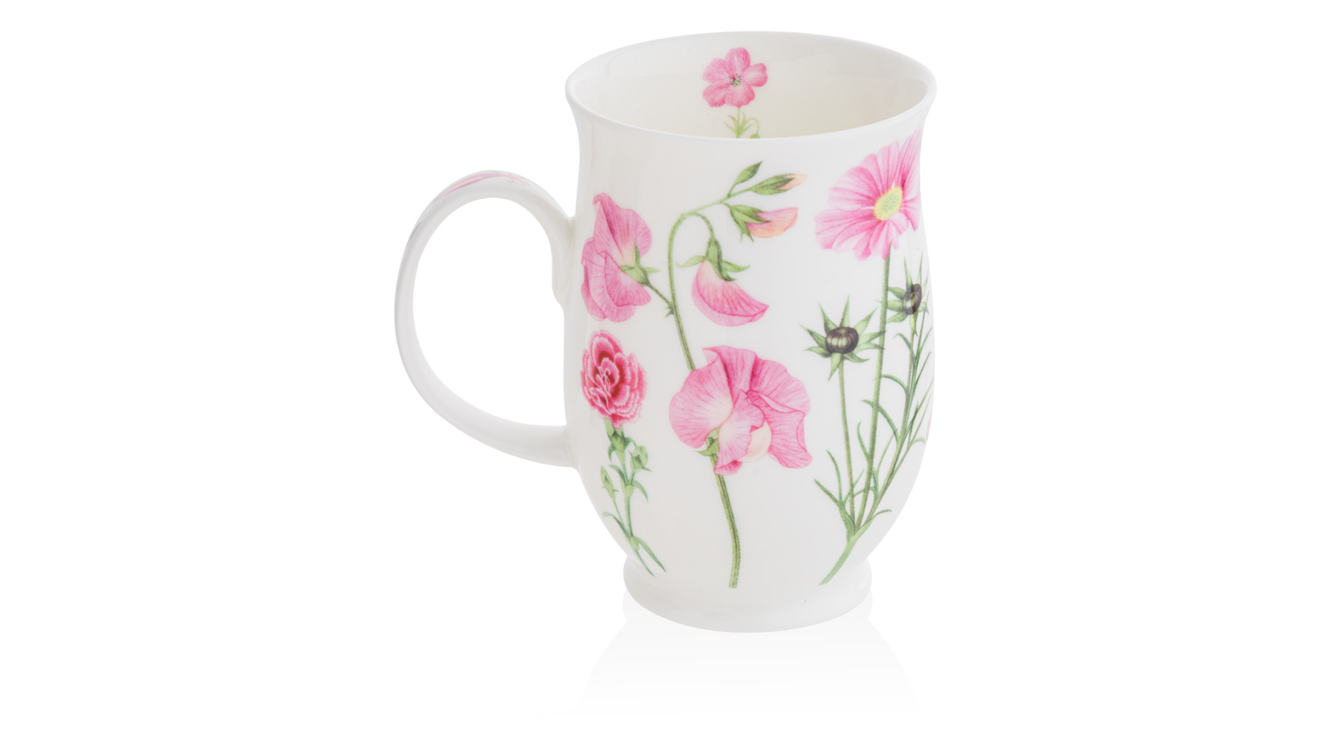 10671211 Dunoon Кружка Dunoon "Розовые цветы.Саффолк" 310мл Фарфор костяной  - Вид №3
