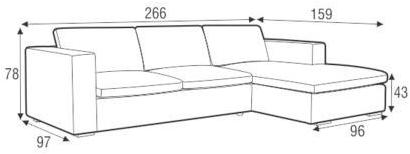 Sits 3-х местный модульный тканевый диван с шезлонгом Vario sun-id-1440805 - Вид №6