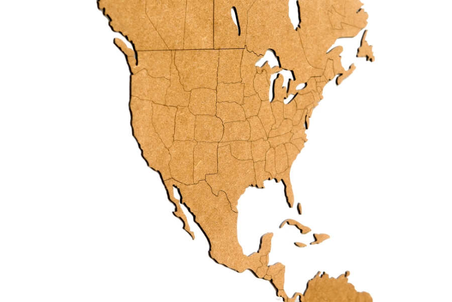 18-22 Карта мира wall decoration 180х108cm коричневая Mimi  - Вид №8