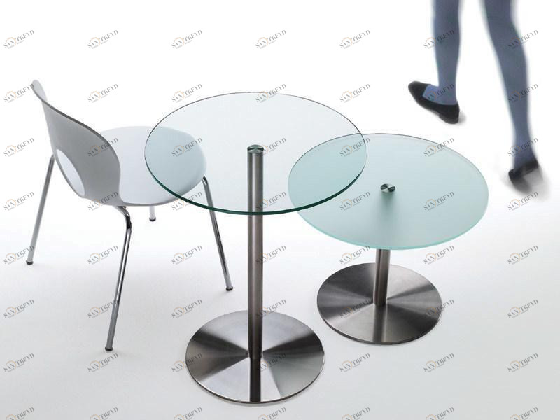 REXITE Круглый журнальный столик из стали и хрусталя sun-id-1506541