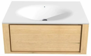 Ethnicraft Мебель для умывальника из дуба одинарная настенная с ящиками Oak qualitime Tgo-058071
