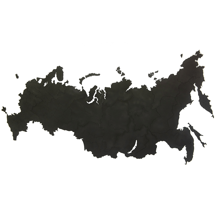 19-23 Карта-пазл wall decoration "российская федерация", 98х53 см, черная Mimi 