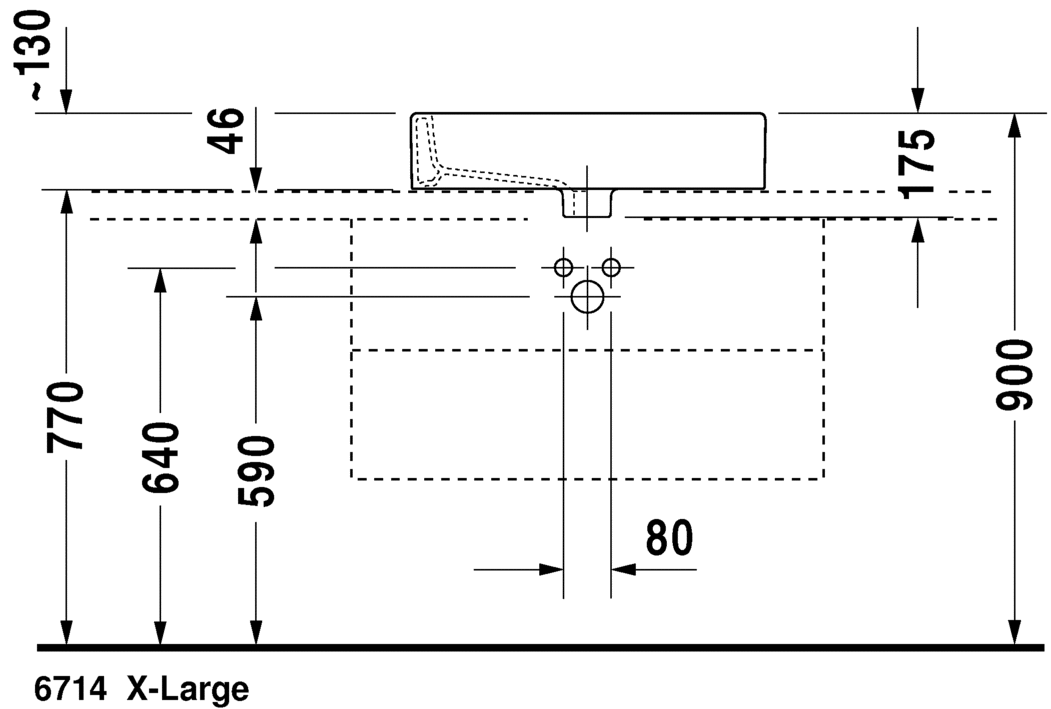 0452600000 Подвесная раковина настенная овальная Duravit Vero - Вид №5