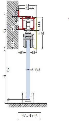 Metalglas Bonomi Комплект раздвижных дверей  V-1810  - Вид №1