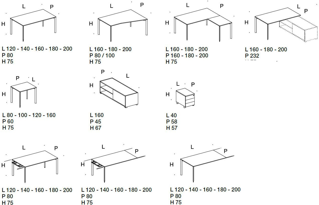 Citterio Несколько рабочих станций со встроенной полкой Shard sun-id-1435127 - Вид №7