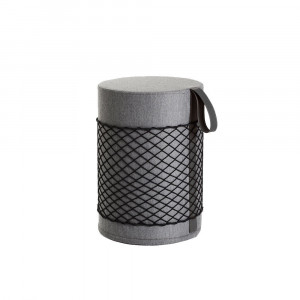 EVRLWGAMNREVER Life Design Дизайнерский табурет с ручкой - Roll Roll Сиденье стальное серое, ручка черная