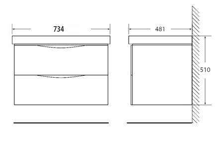 Мебель для ванной BelBagno FLY-700-2C-SO-RG-P - Вид №2