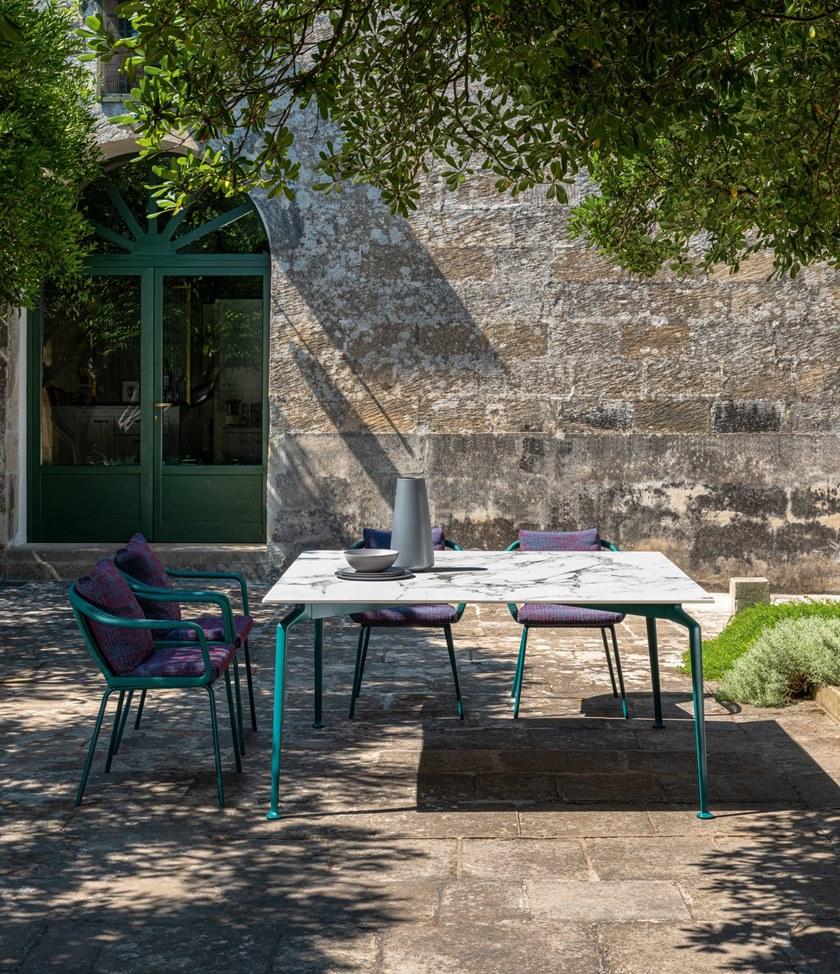 Talenti Стул из ткани с подлокотниками и встроенной подушкой Cruise alu Crualupp - Вид №5