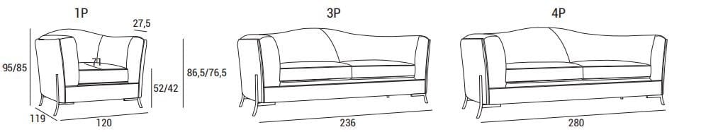 Диван-кровать capitonné из ткани с огнестойкой обивкой Domingo Salotti Nefele ARCH-00034794 - Вид №15