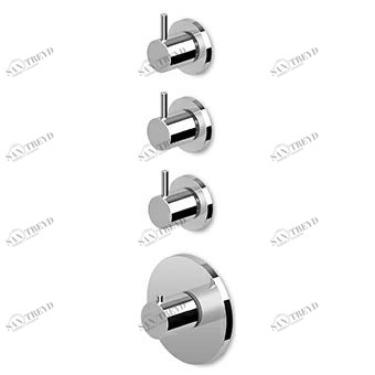 ZCL661 - R97822 Встроенный термостатический смеситель для душа 1/2 "с 3-мя запорными кранами. Zucchetti Closer 