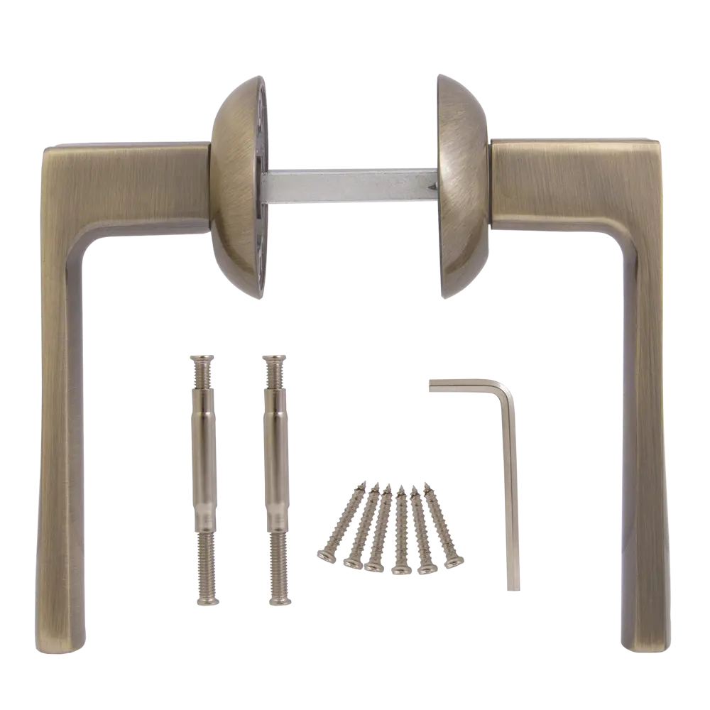 Дверные ручки Ajax Ergo JR/HD ABG-6, без запирания, комплект, цвет зеленая бронза STLM-2145371 - Вид №1