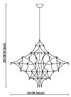 Quasar Подвесной светильник из никеля с кристаллами swarovski® sun-id-1416572 - Вид №8