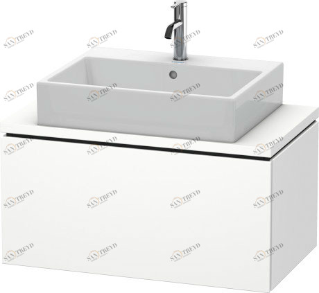 LC580201818 Тумбочка для компактной консоли L-Cube #LC5802 820 x 477 мм Белый матовый, декор Duravit